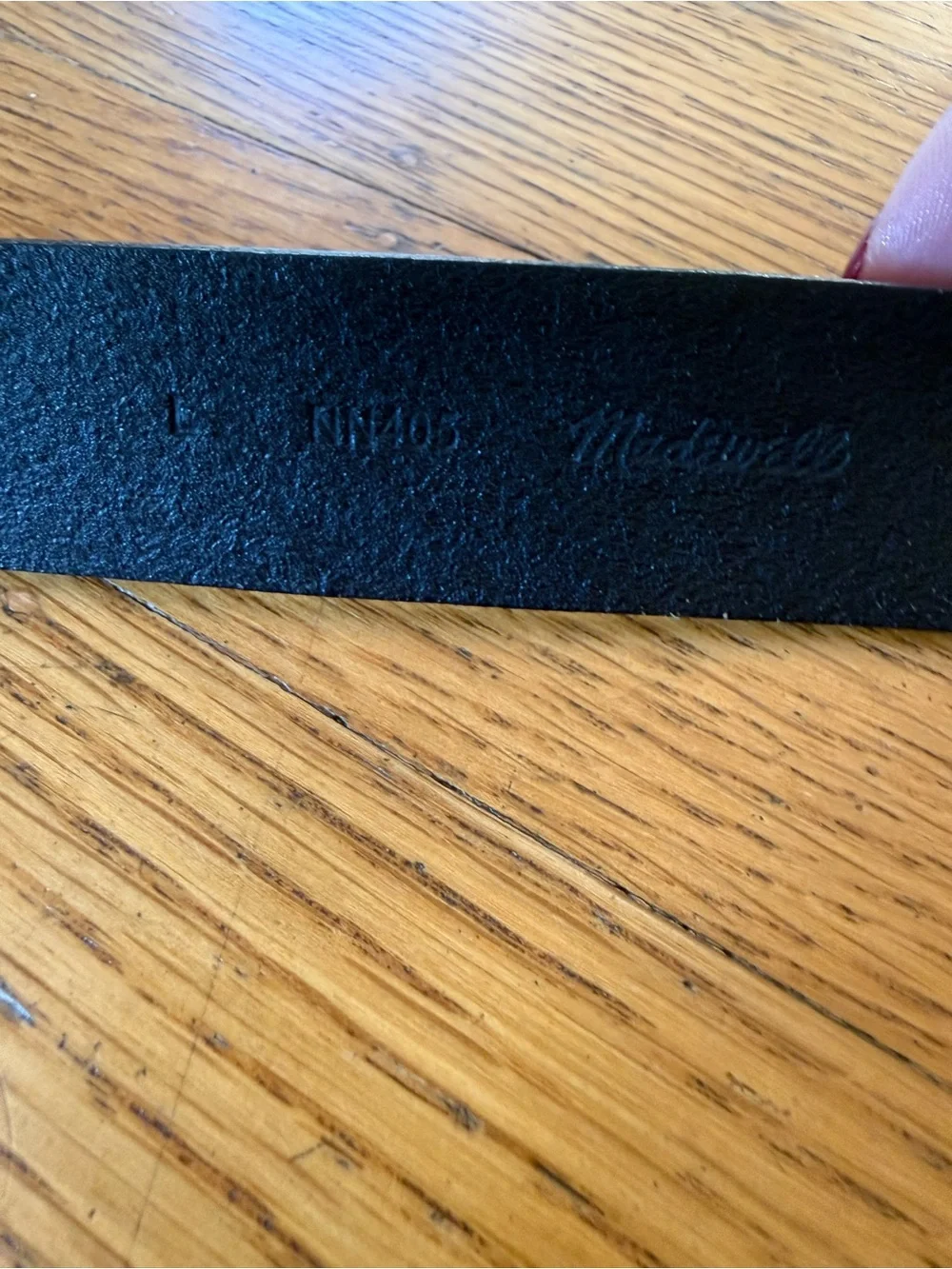 Madewell Women’s The Essential Leather Belt Black with Gold Buckle Size Large